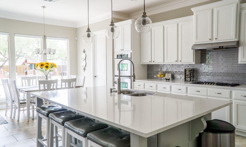 Kitchen - cabinet - contemporary - counter - bright - open
